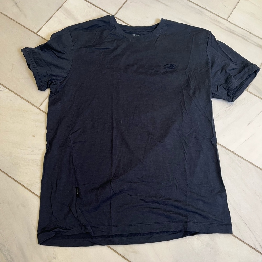 Icebreaker 40th anniversary backwoods short sleeve merino top, size large
